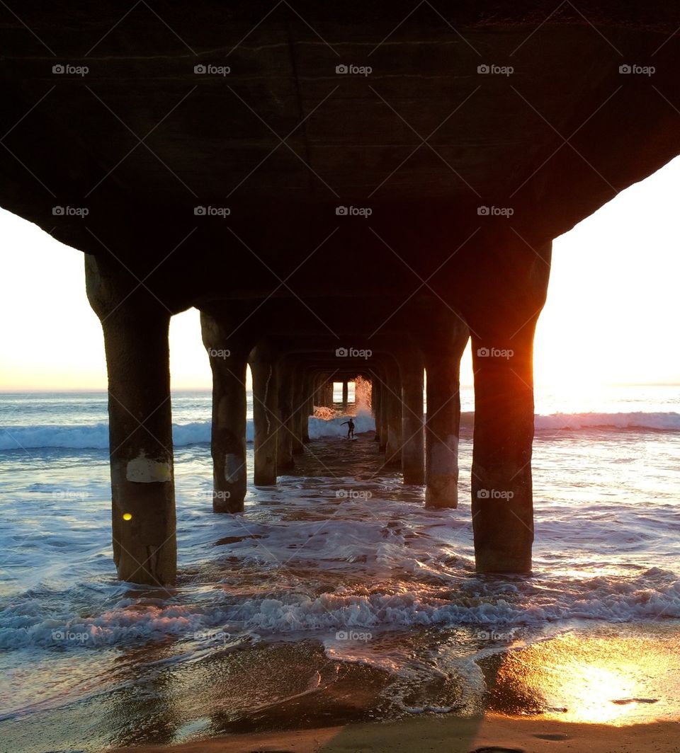 Surfing Under the Pier