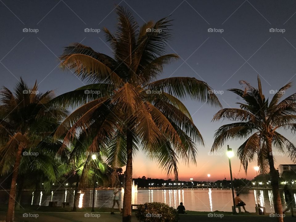 Sunset At Ubonratchathani