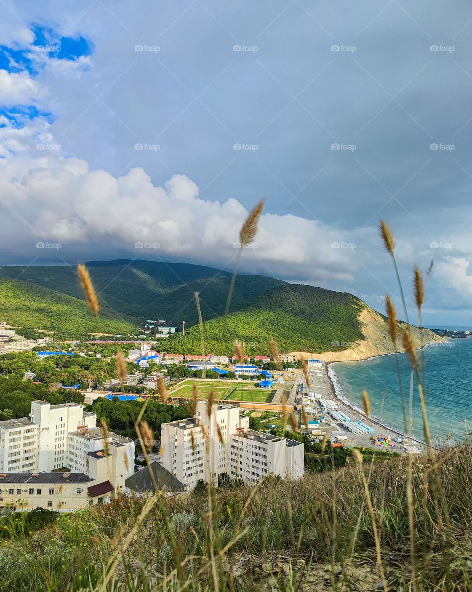 Sea view from the mountain