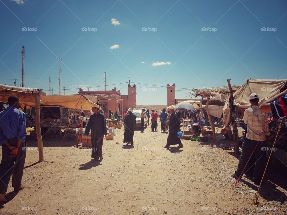 The souk. A souk (or souq) is an open-air market. This one was a berber souk, taken somewhere outside in Fes, Morocco