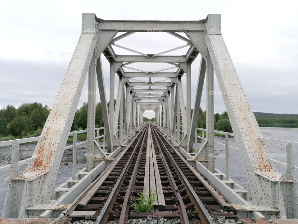 Abandoned bridge in Finnish Lapland.
