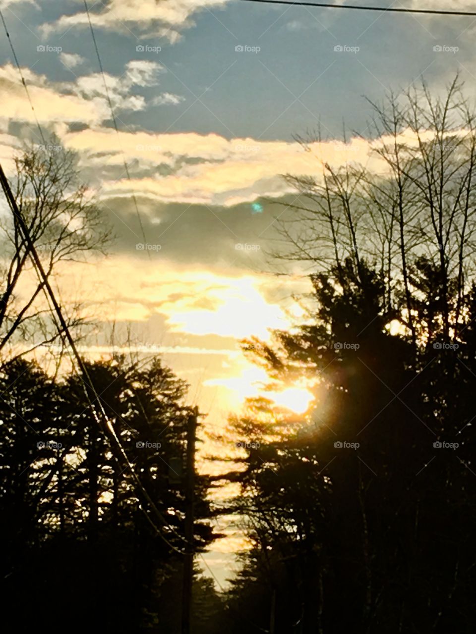 Sunrise over Fryeburg Maine 