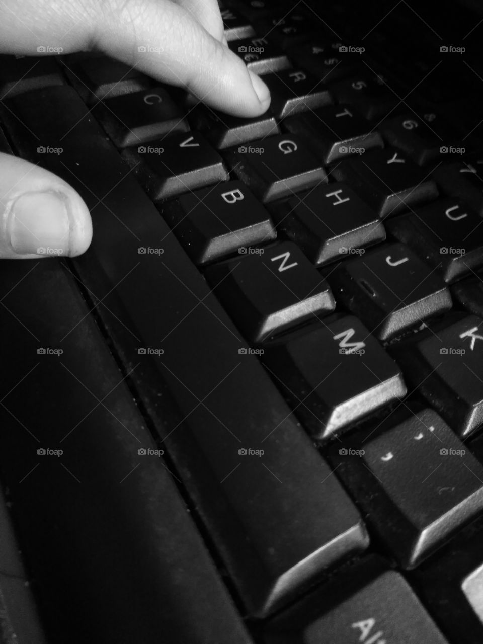 Black and white keyboard