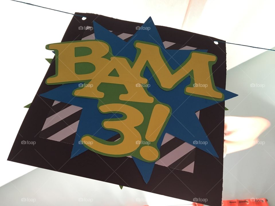 Bam 3 Birthday Banner