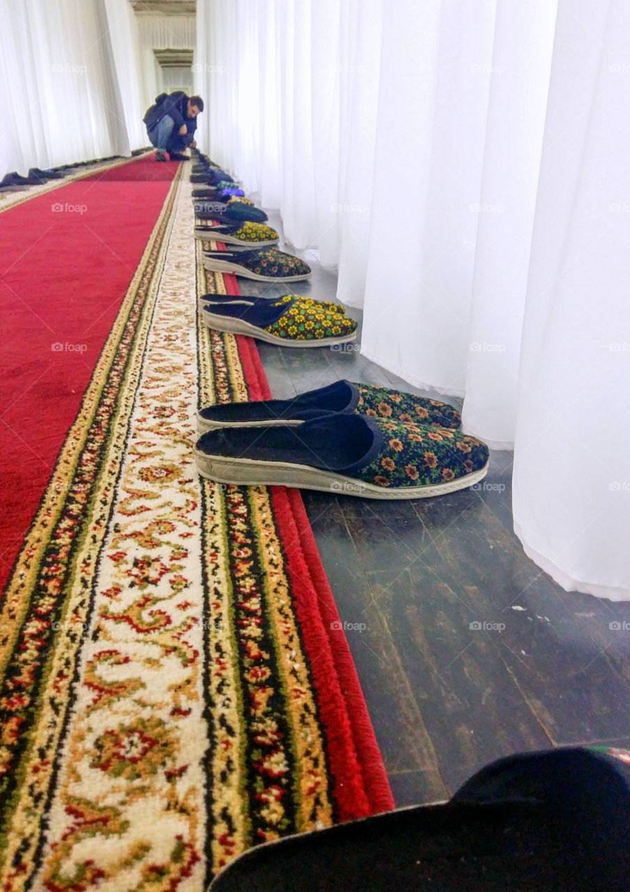 shoes on the carpet