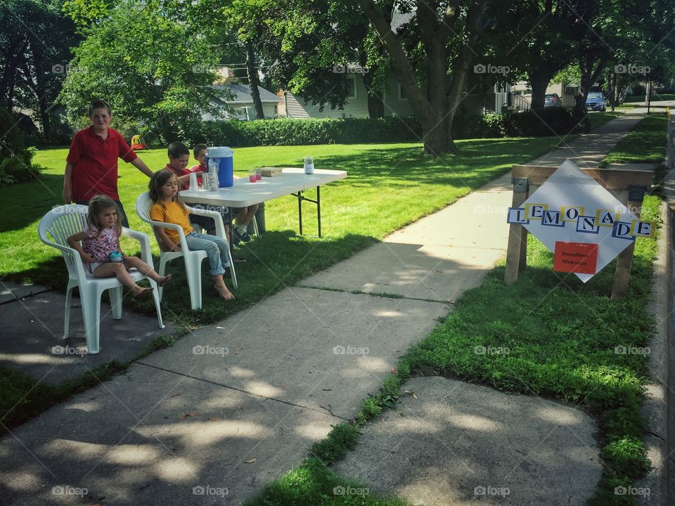 Group of children in park