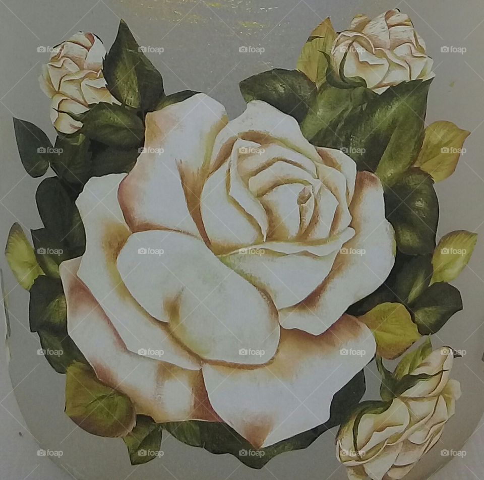 Rosa Branca Decoupage