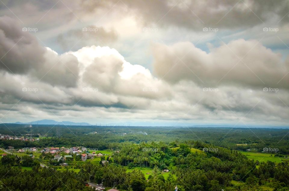 a landscape of cloudy sunny day
