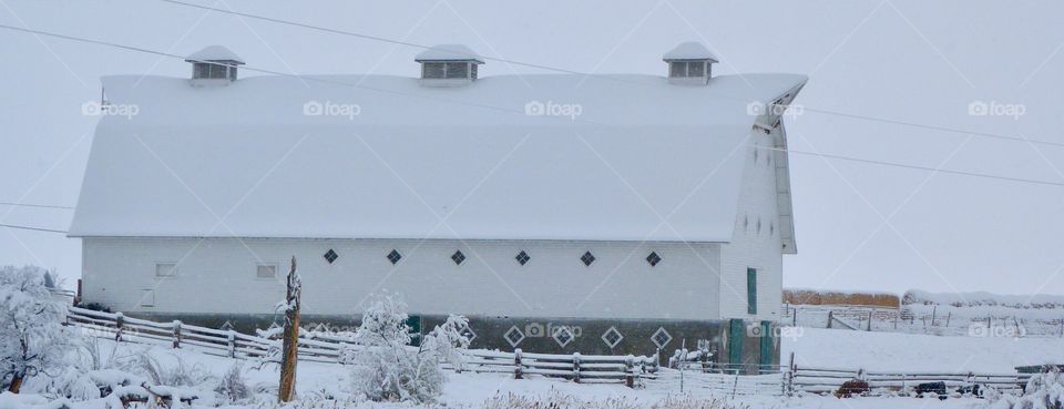 Barn on a Snowy Day