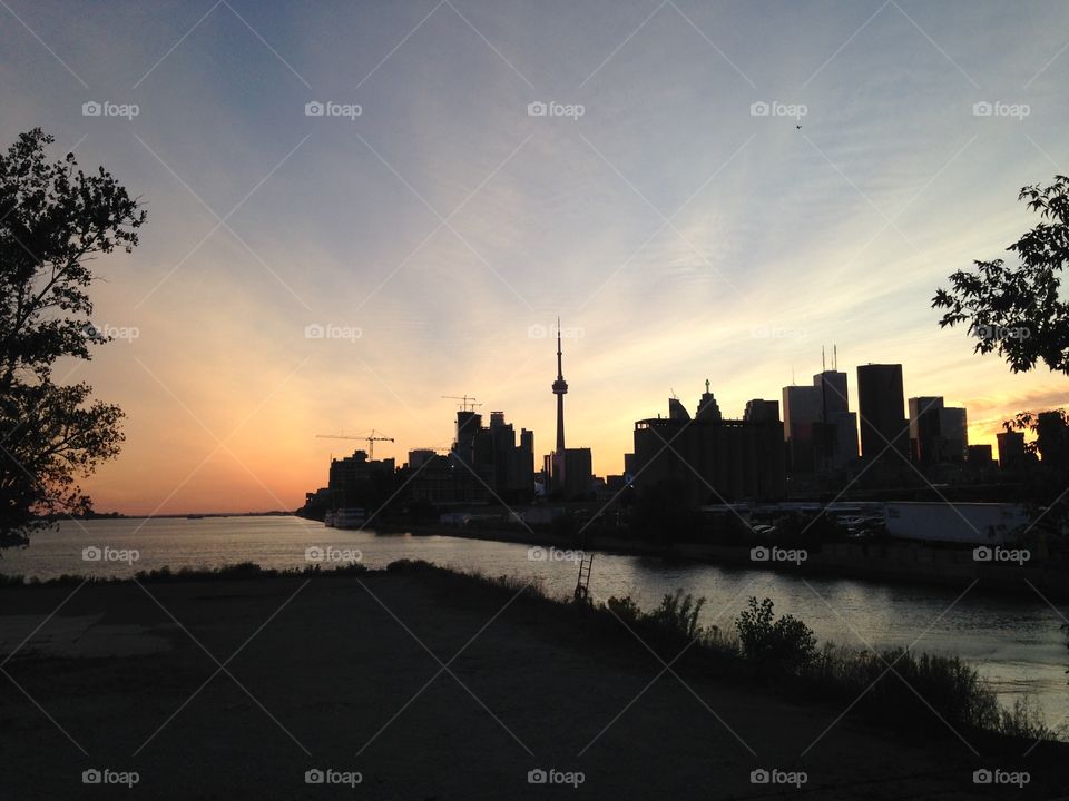 Toronto's sunset.