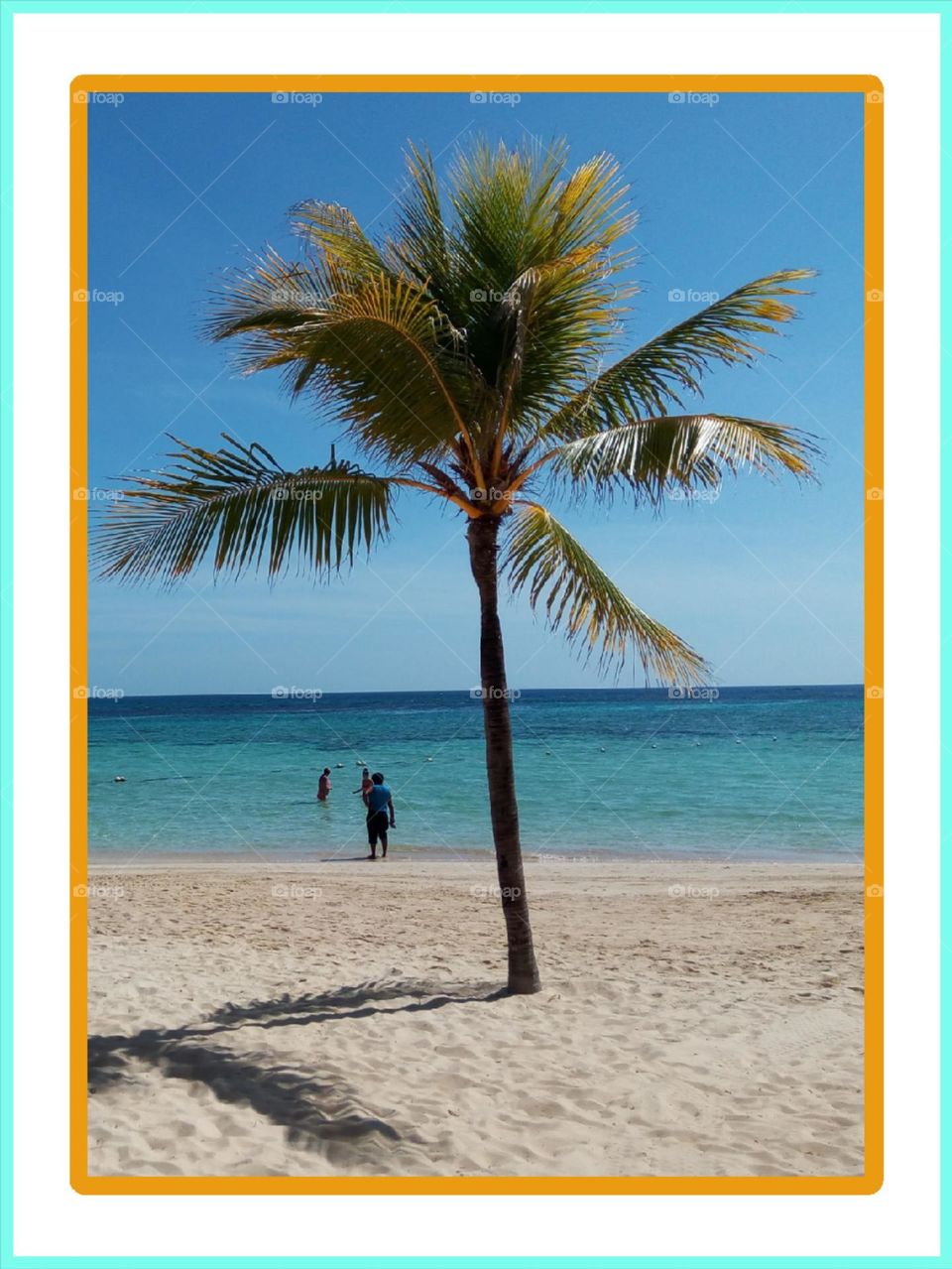 frame of tropical beach