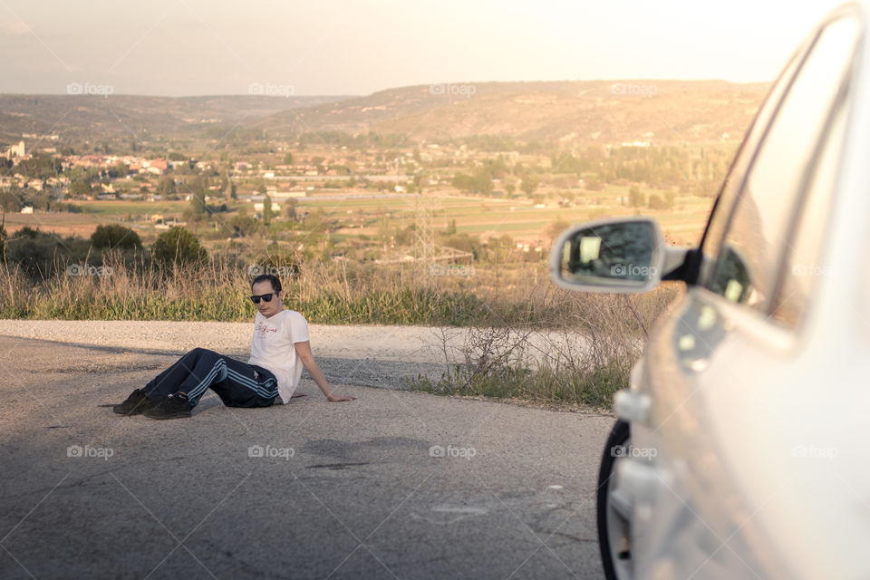 Road, People, Vehicle, Landscape, Adult