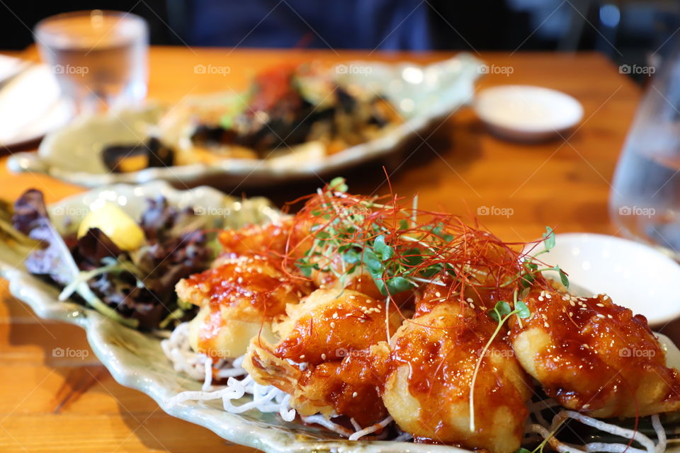 Japanese tempura seafood 