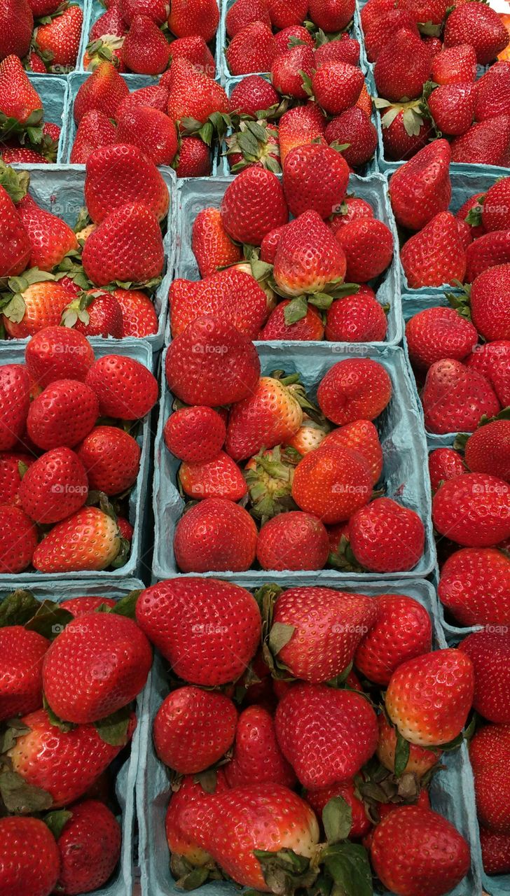 Strawberries in pint baskets