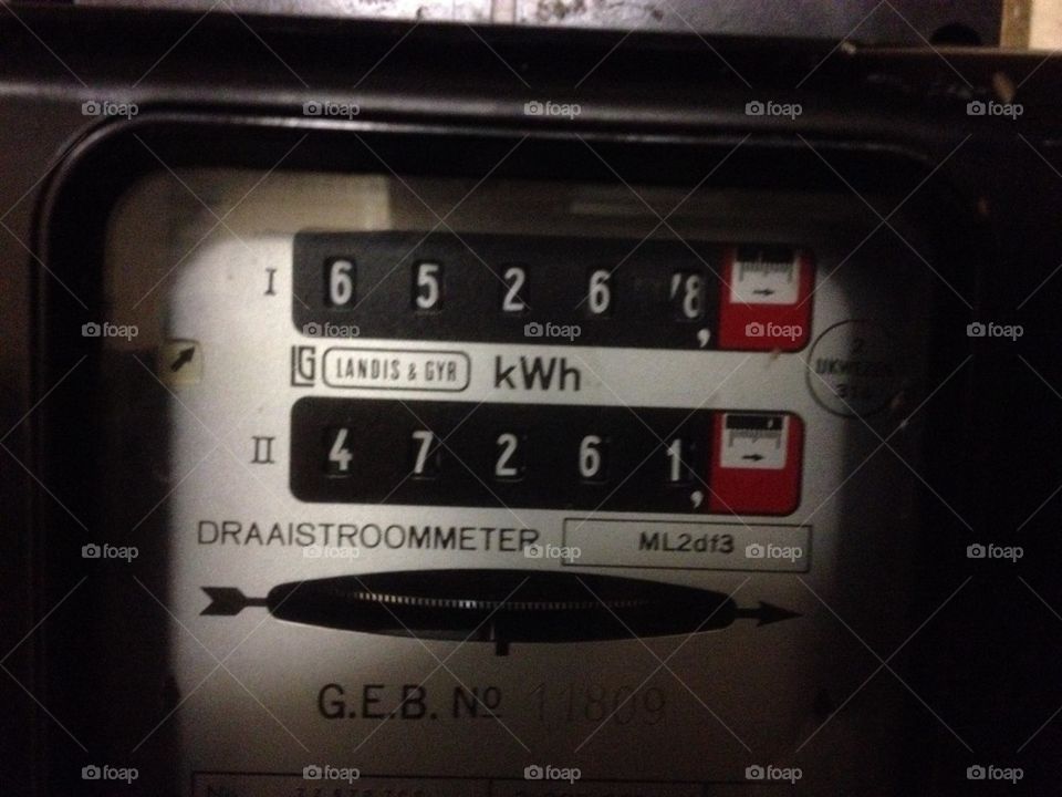 Electricity meter.