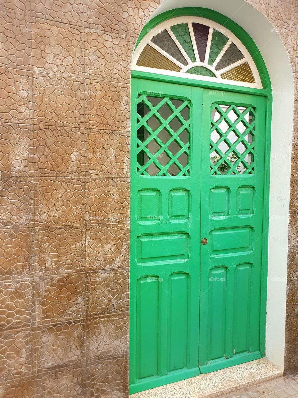 green - beautiful green front door