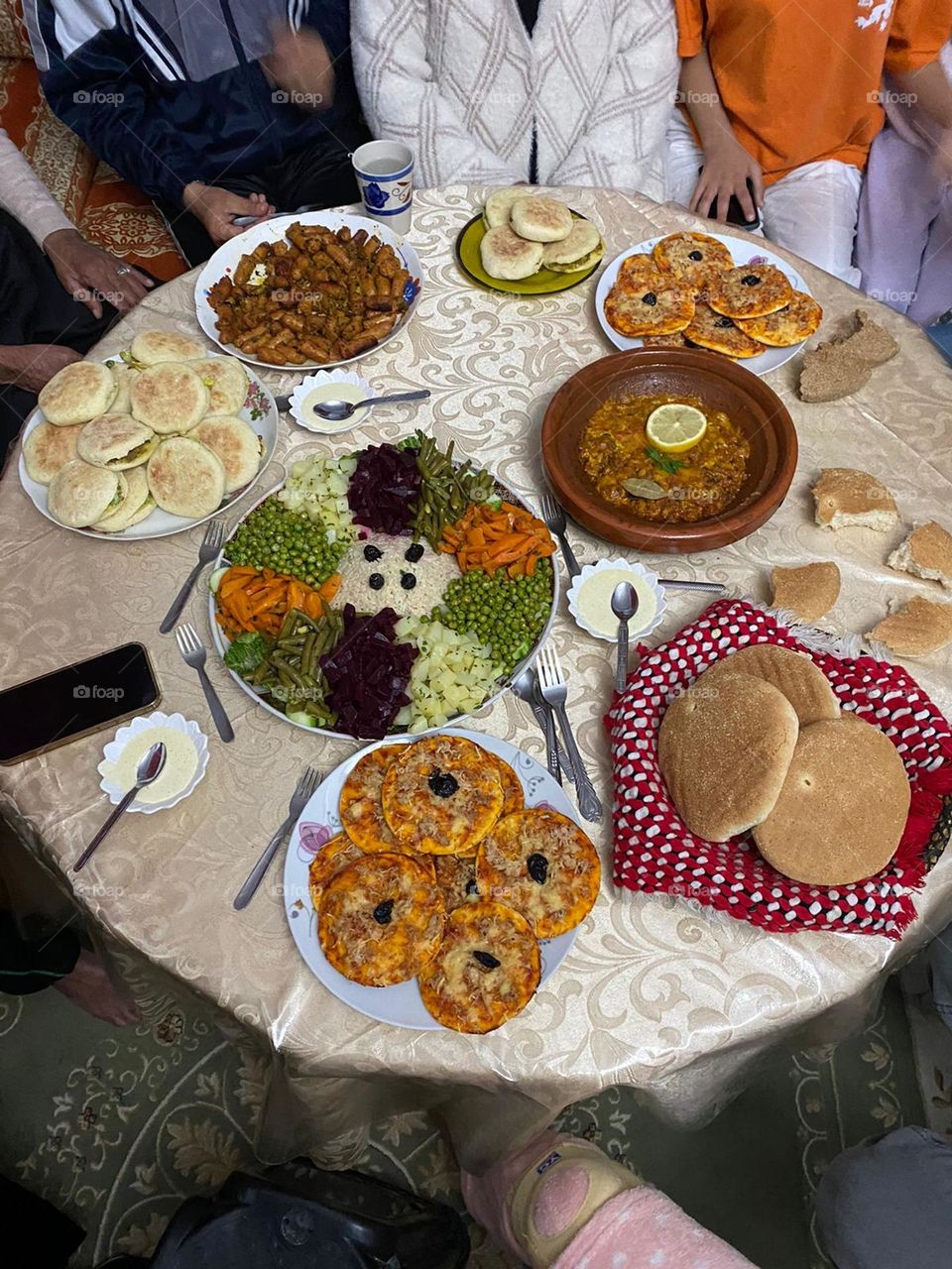 Moroccan table in Ramadan month.