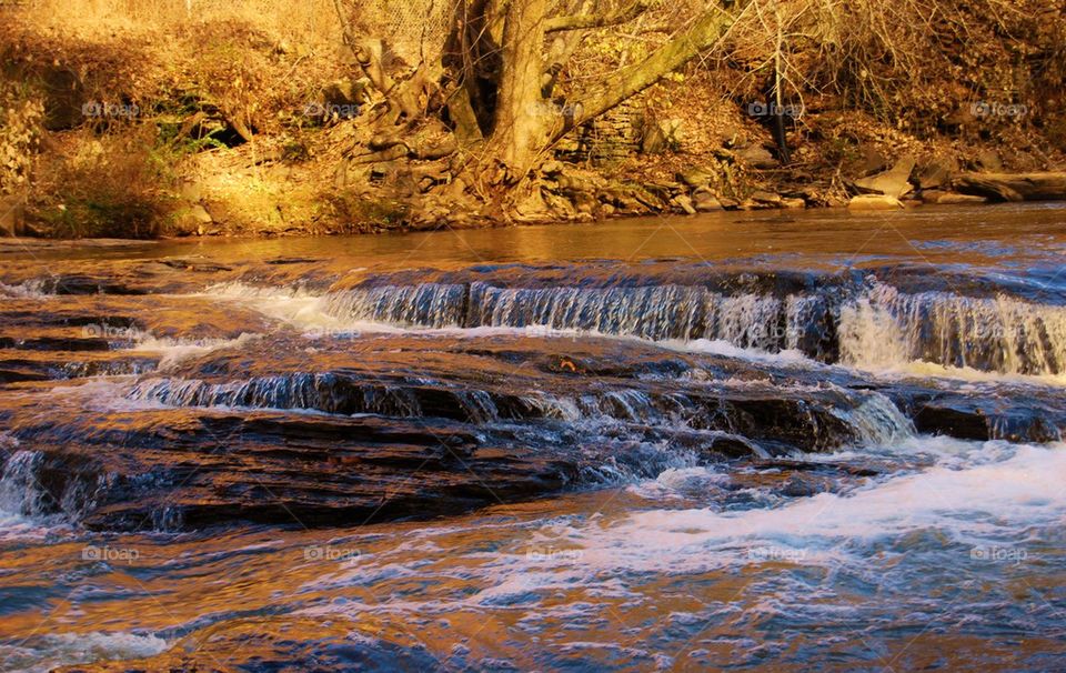 River at sunset