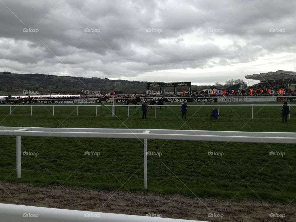 rainy spring day at the races