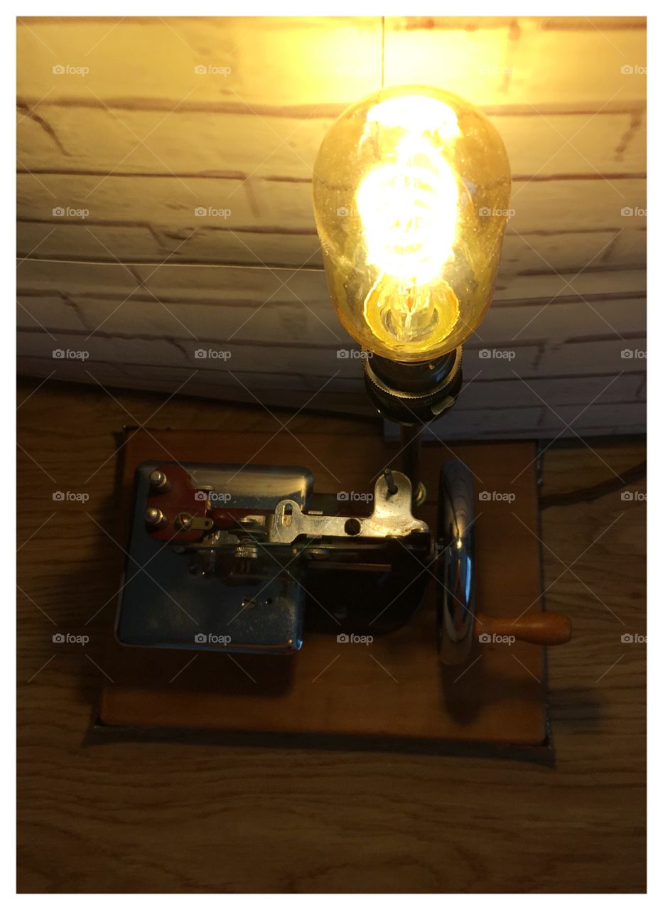 Handcrafted vintage lamp