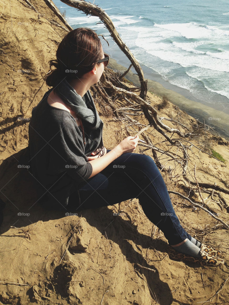 GIRL OVERLOOKING BAY