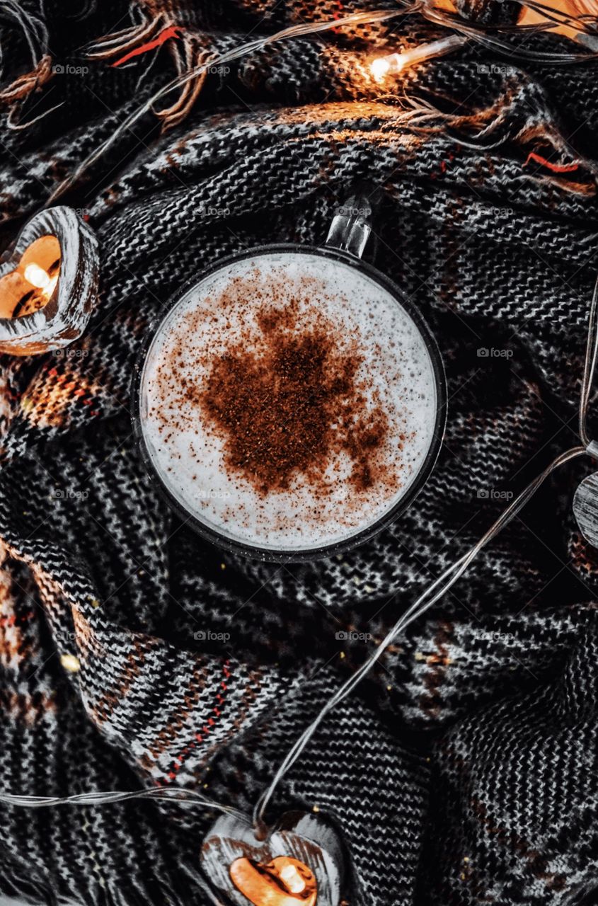 Sweet Sahlep with cinnamon 