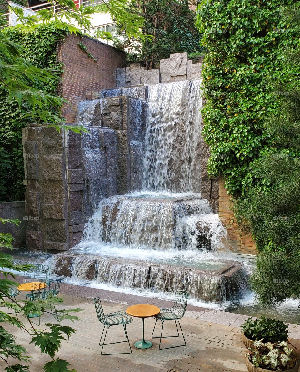 Greenacre Park waterfall
