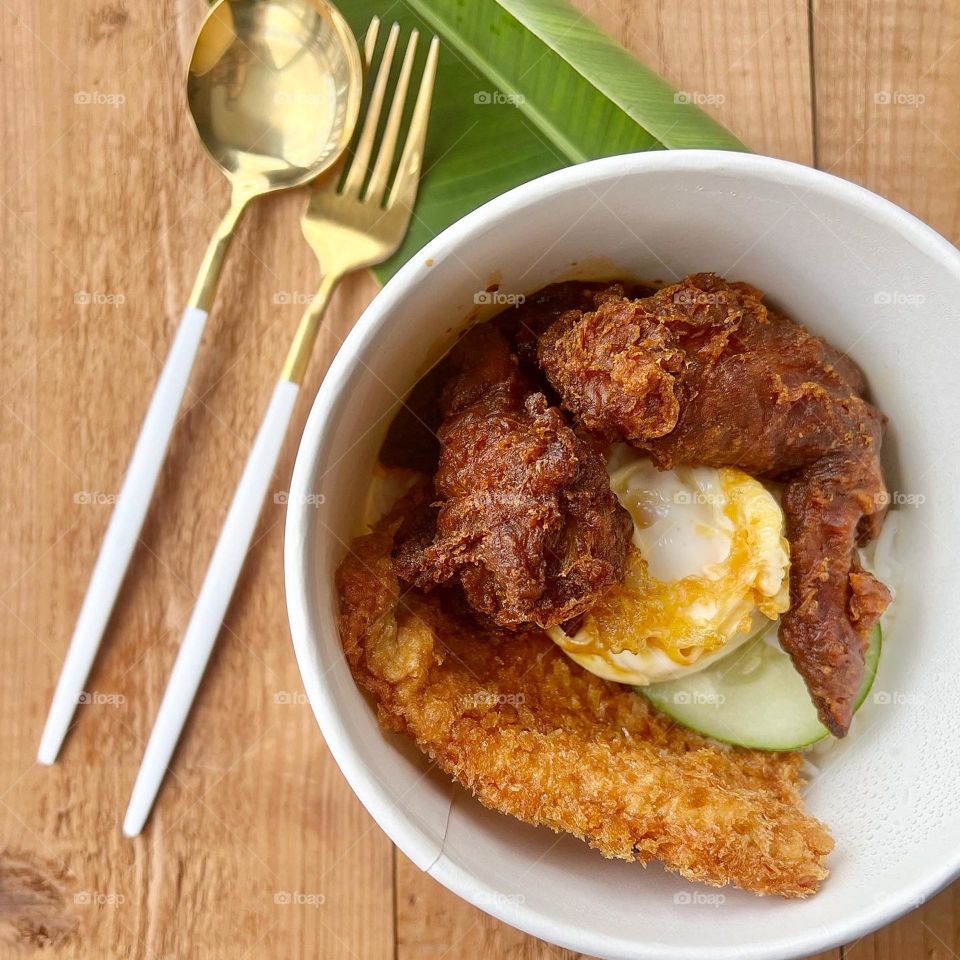 Asian comfort food - nasi lemak