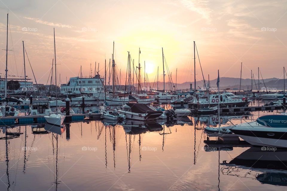 sunset, the dock