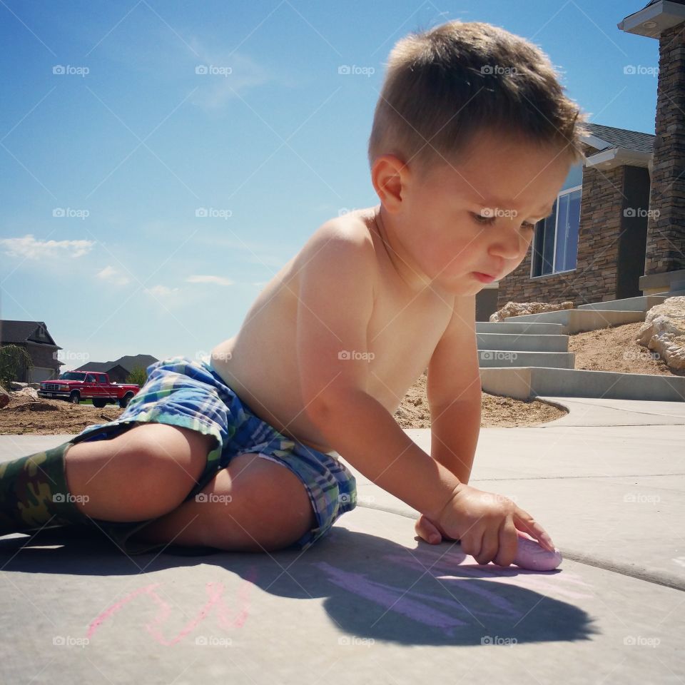 Summer Art. After a picnic- nothing better than being creative! 