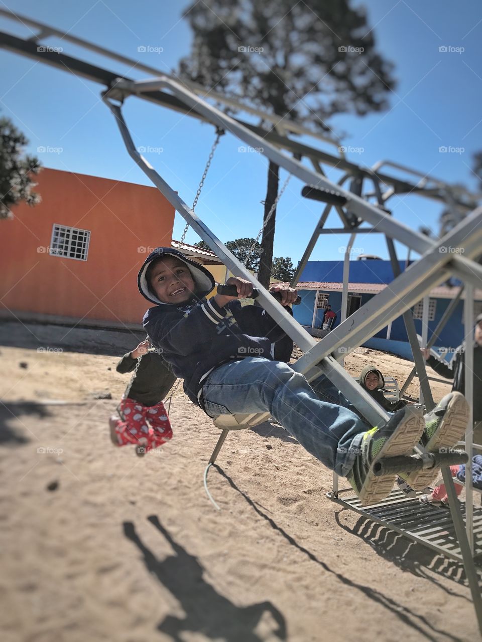 Child on the swing 