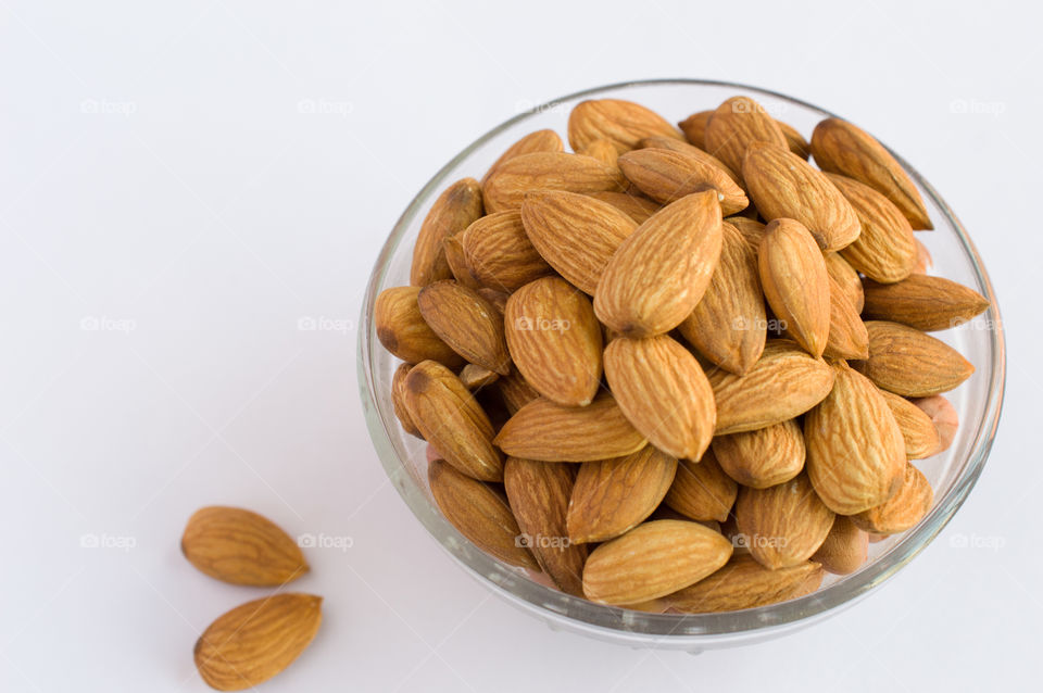 Almonds in a bowl.