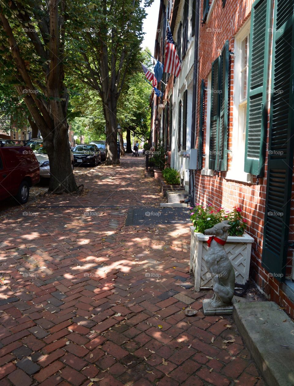 Historic street in Old Town, Alexandria, Virginia