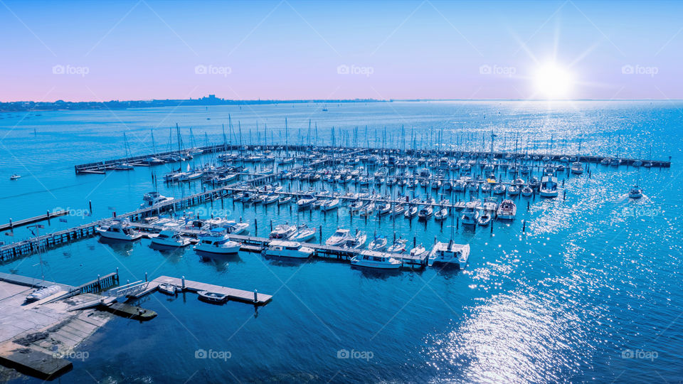 Sunset at the marina