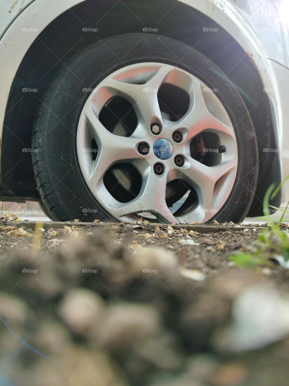 wheel from the ground pov