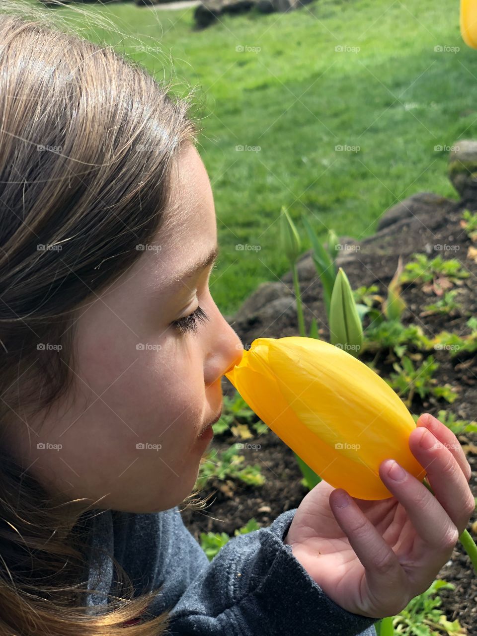 Smelling the flowers 