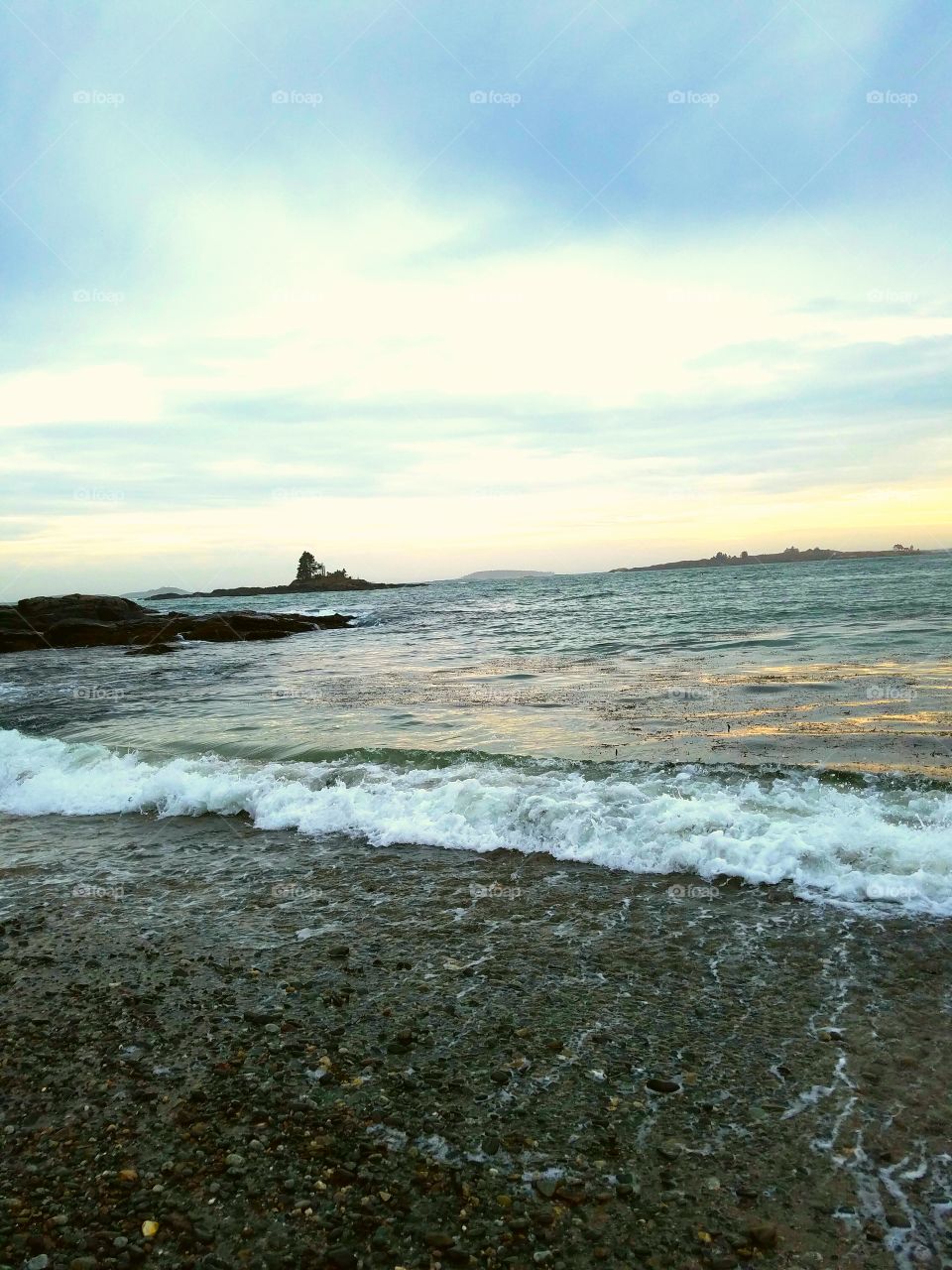 Sunset within the rain