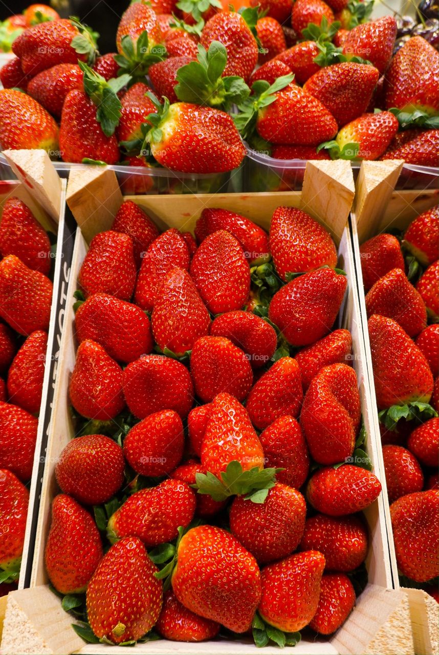 Crates of Strawberries