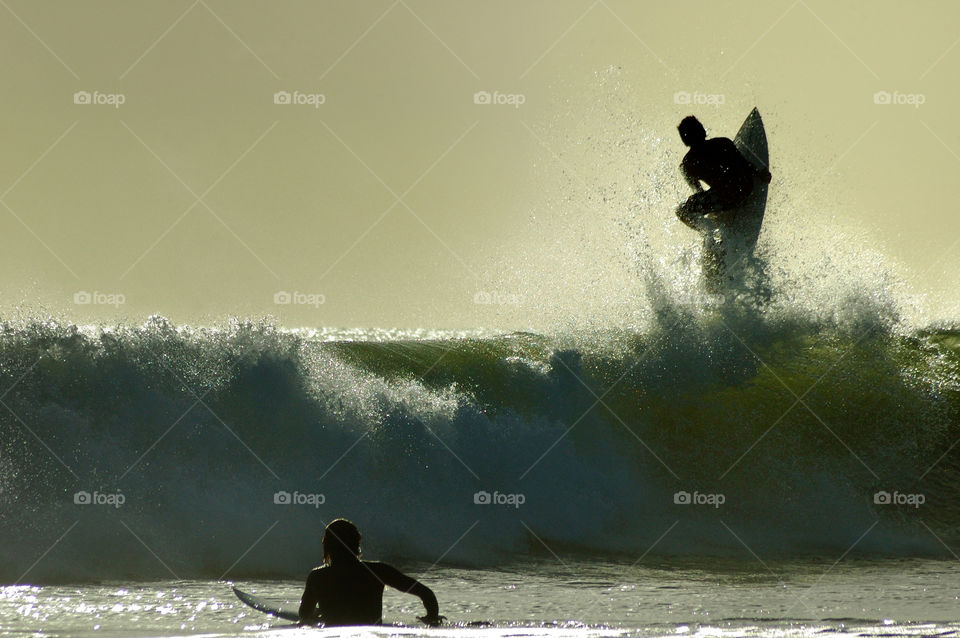 surfer and the wave