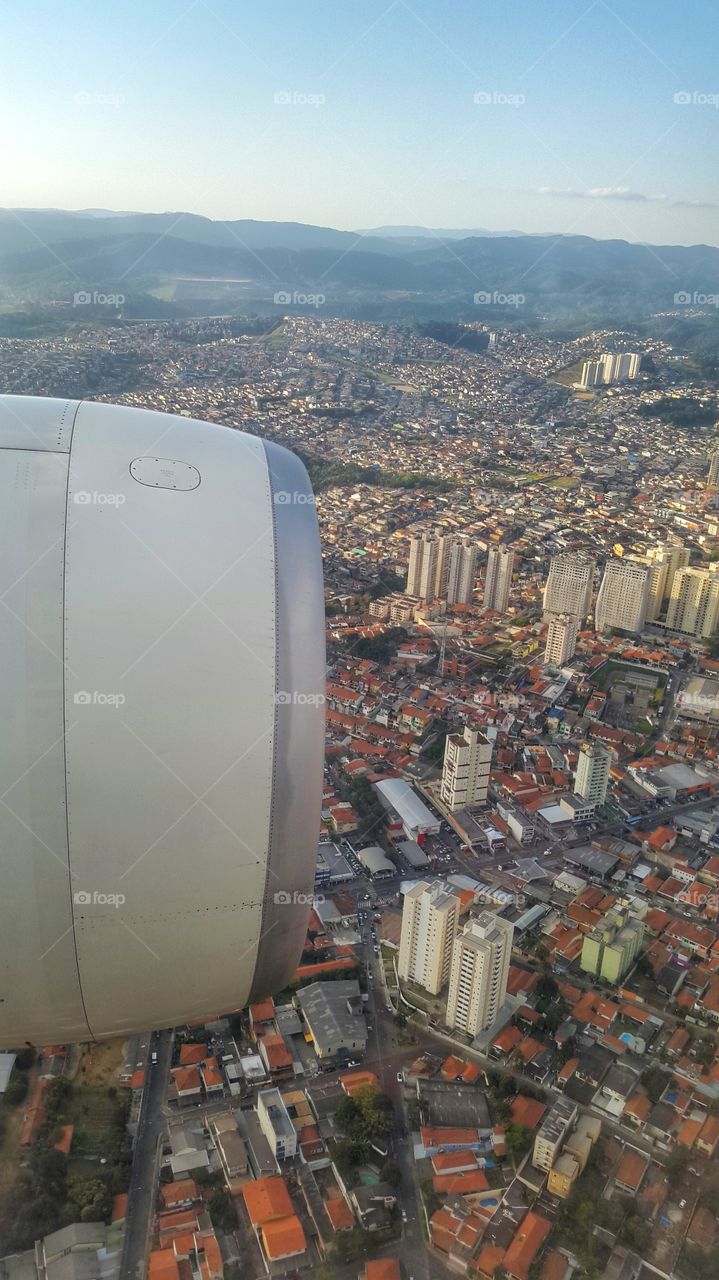 Sao pablo. Sao Paulo from aircraft