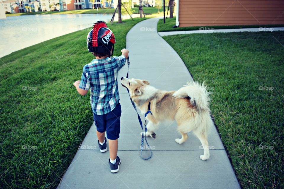 A boy and his dog 