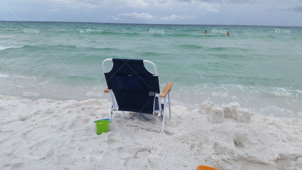 beach vacation sand castle