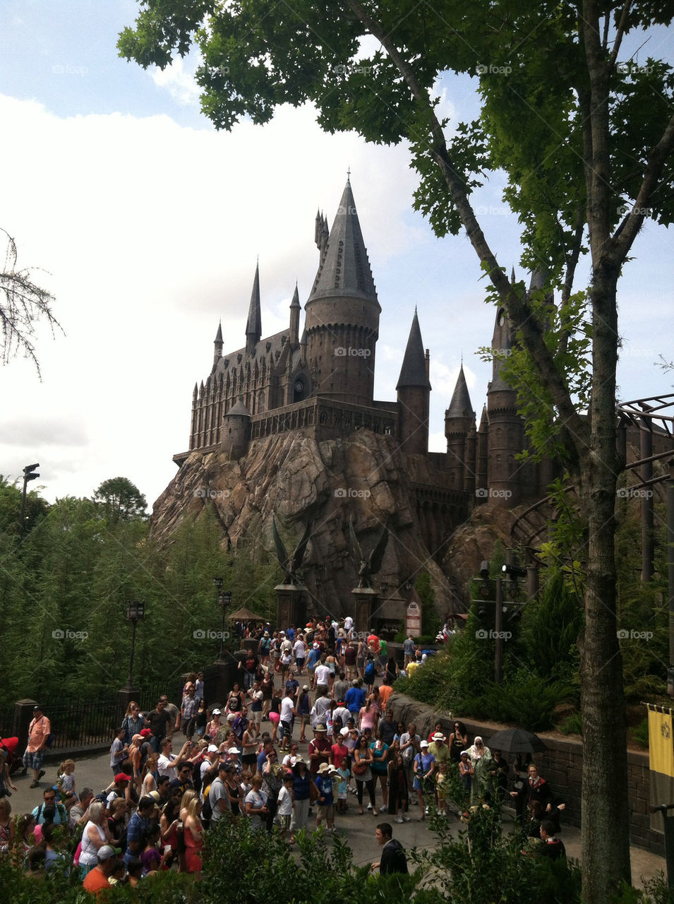 castle crowd universal hogwarts by kgrace