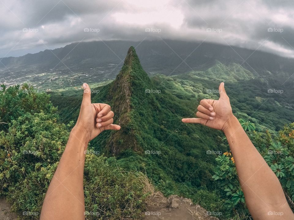 The Famous Olomana Trail in Oahu, Hawaii