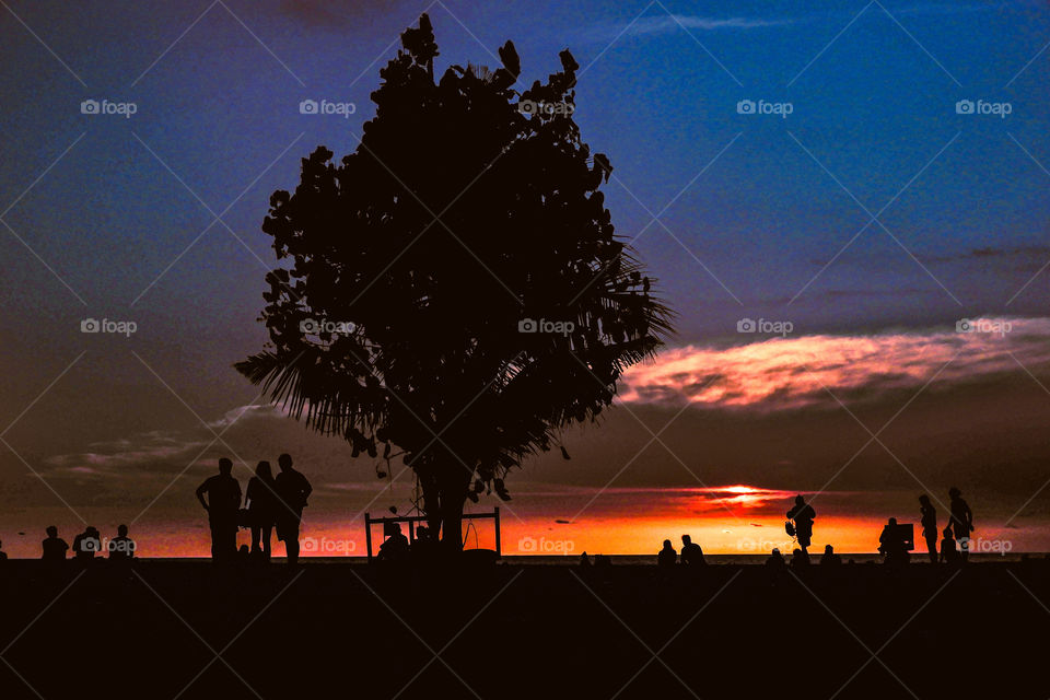 Beauty light on the rural beach