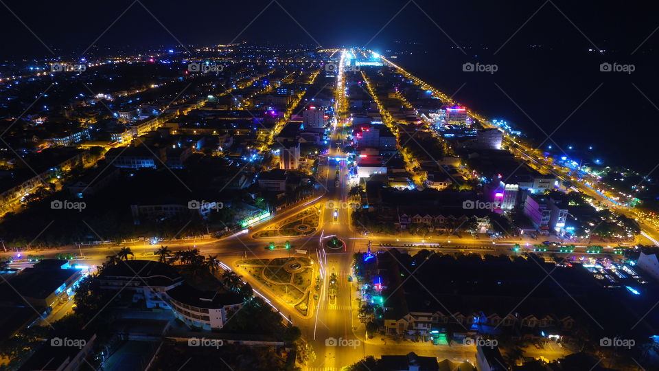 City, Traffic, Downtown, Dusk, Evening