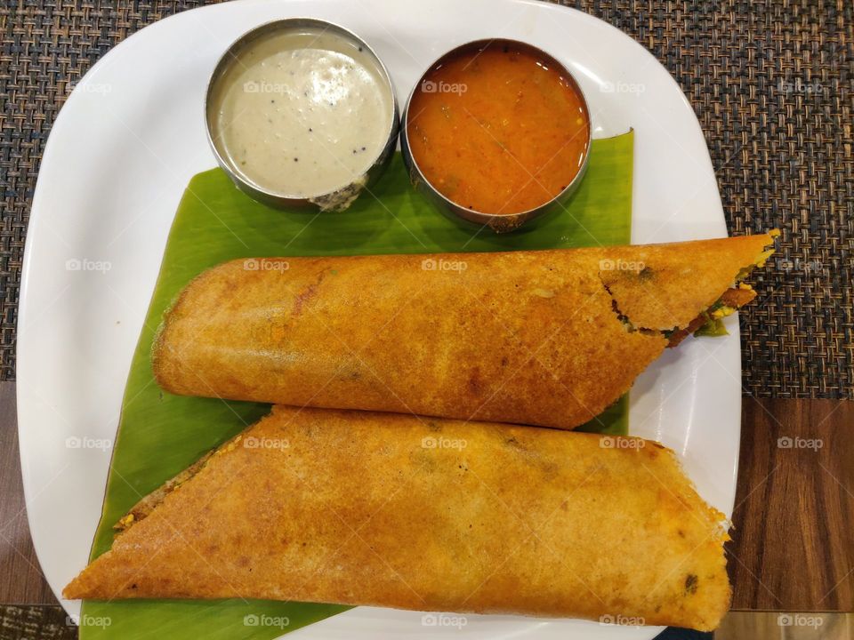 The most loved south Indian masala dosa from the streets of Bangalore, India 😋