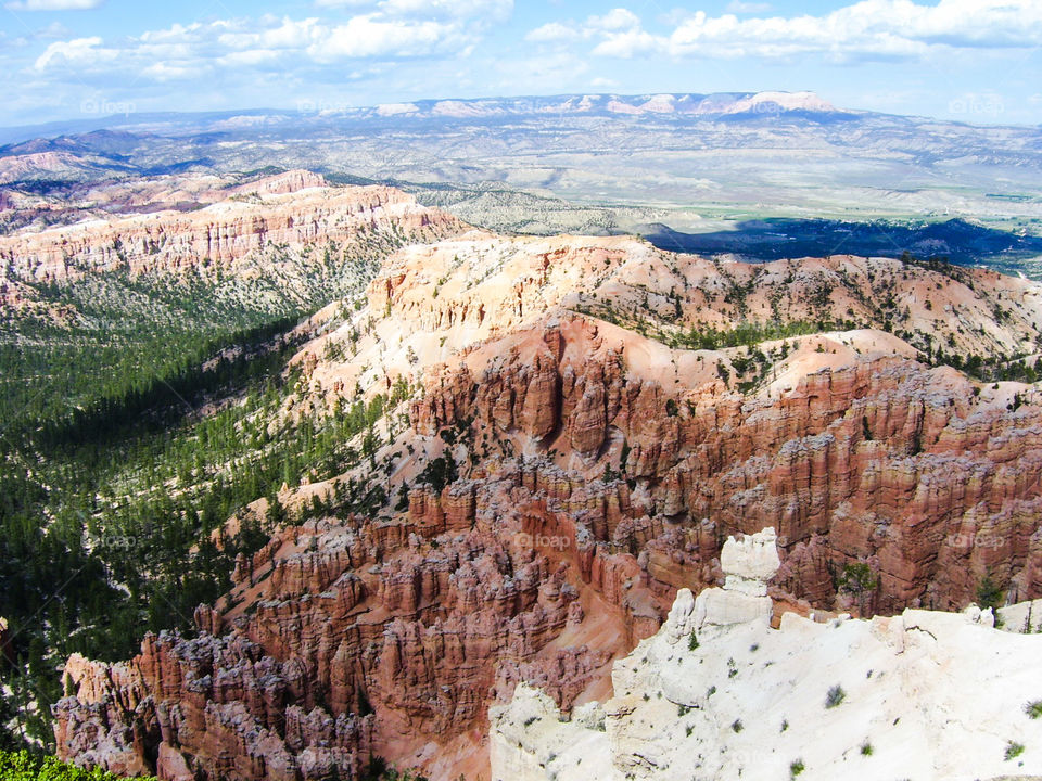 High angle view of rocky mountains