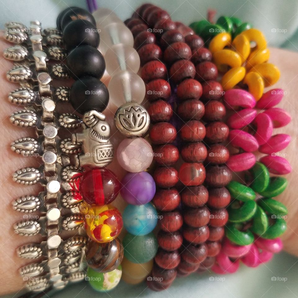colorful bracelets
