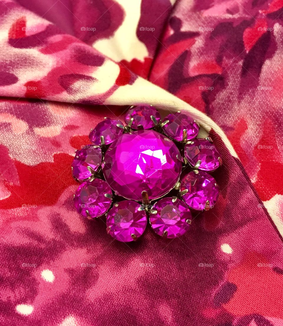 Close-up of pink pendant